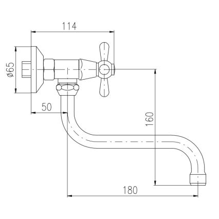 RAV Slezák MK101.5/21CMATSM - Keuken/wastafel mengkraan MORAVA RETRO zwart/messing