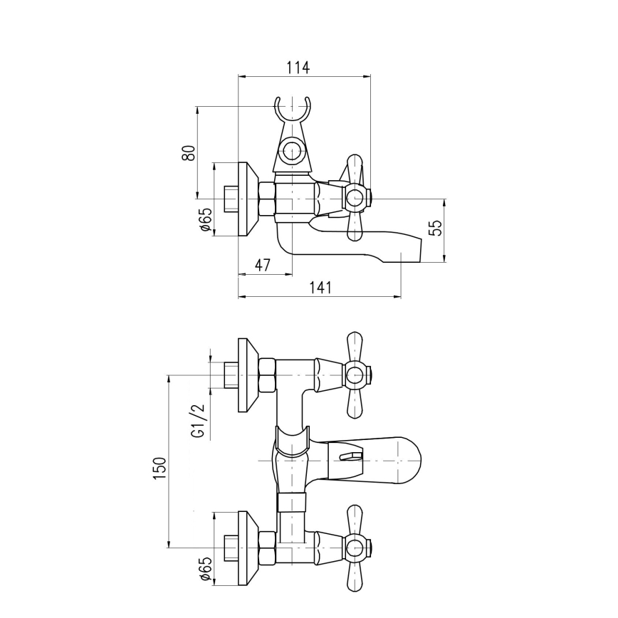 RAV Slezák MK154.5 - Badmengkraan MORAVA glanzend chroom