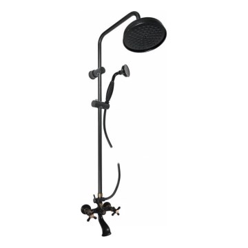 RAV Slezák MK159.5/7CMATSM - Badset met mengkraan MORAVA RETRO zwart/messing