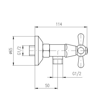 RAV Slezák MK180.5/2SM - Doucheset met MORAVA RETRO-mengkraan, antiek messing