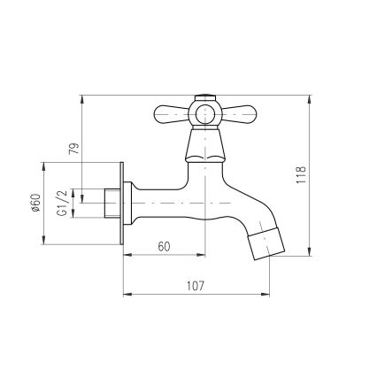 RAV Slezák MK193CMAT - MORAVA RETRO wastafelkraan 11,8 cm mat zwart
