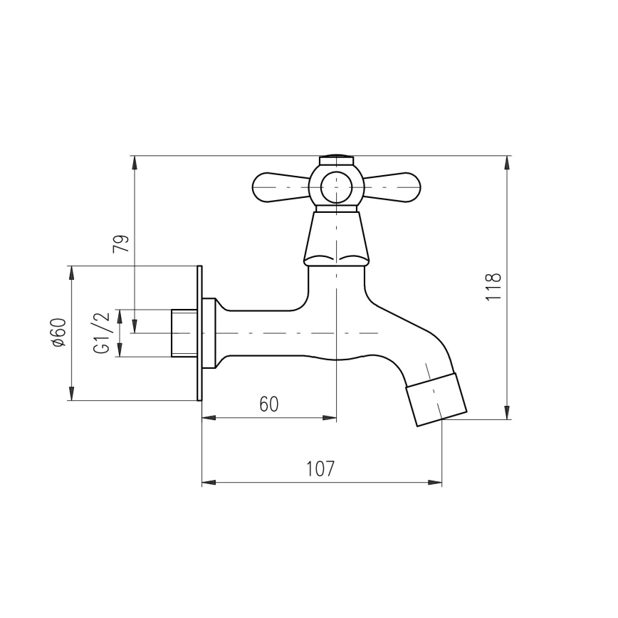 RAV Slezák MK193CMAT - MORAVA RETRO wastafelkraan 11,8 cm mat zwart