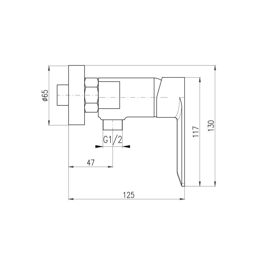 RAV Slezák NL181.5MGL - Douchekraan NIL hoogglans grijs