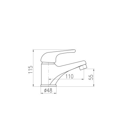 RAV Slezák SAJ091.0 - Wastafelkraan JUNIOR 11,5 cm rood/geel