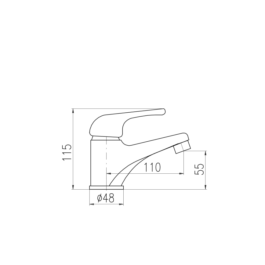 RAV Slezák SAJ091.0 - Wastafelkraan JUNIOR 11,5 cm rood/geel