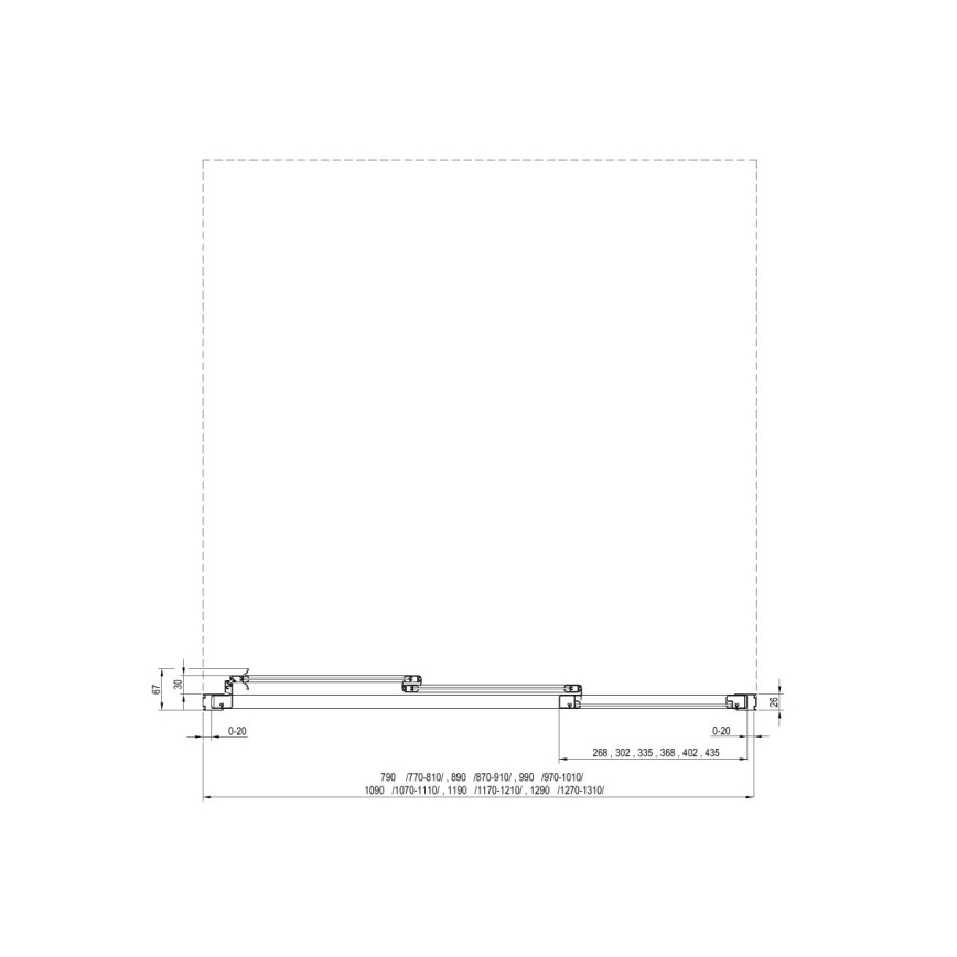 Ravak 00V701R211 - 3-delige douchedeur SUPERNOVA 90x198 cm wit