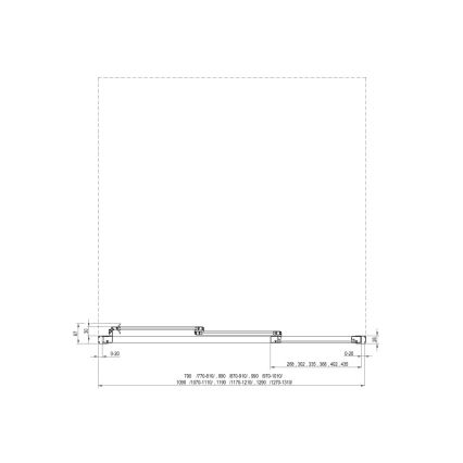 Ravak 00VG01R211 - Drie-delige douchedeuren SUPERNOVA 120x198 cm wit