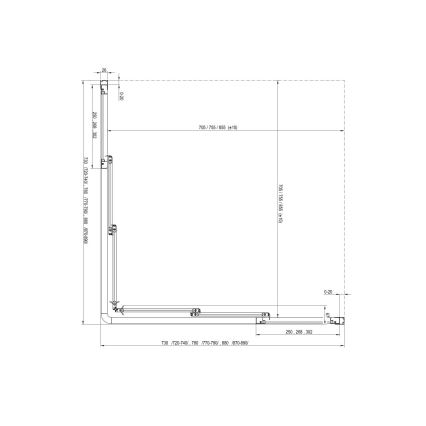 Ravak 15V701R2Z1 - Douchedeuren SUPERNOVA 90x198 cm wit