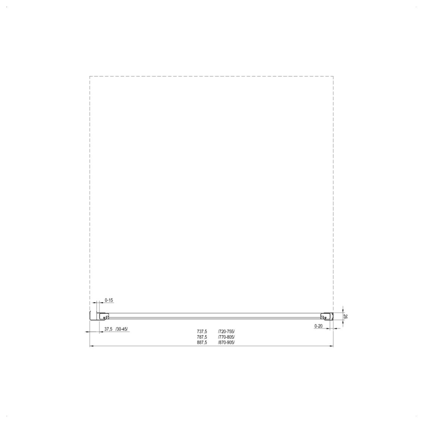 Ravak 940701R211 - Vaste douchewand SUPERNOVA 90x198 cm wit