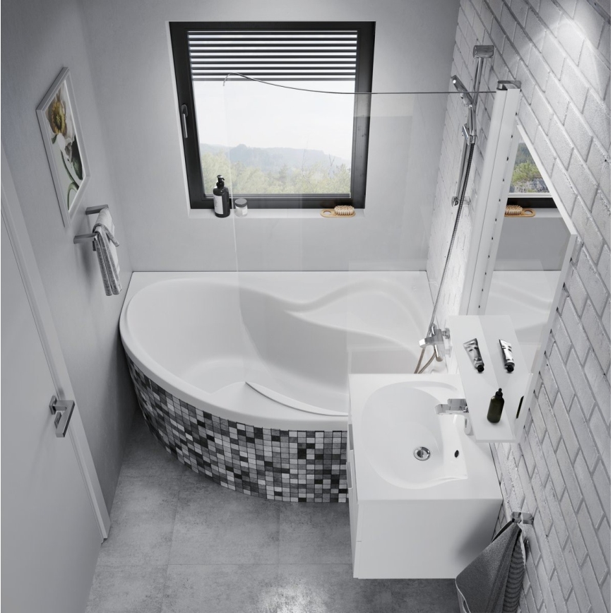 Ravak C421000000 - Hoekbad ROSA 170x105 cm acryl/wit