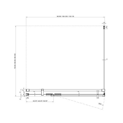 Ravak - Douchecabine COOL  100x100 cm glanzend chroom