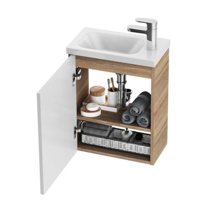 Ravak X000000540 - Deur voor wastafelonderkast links chroom  37,5x53 cm wit