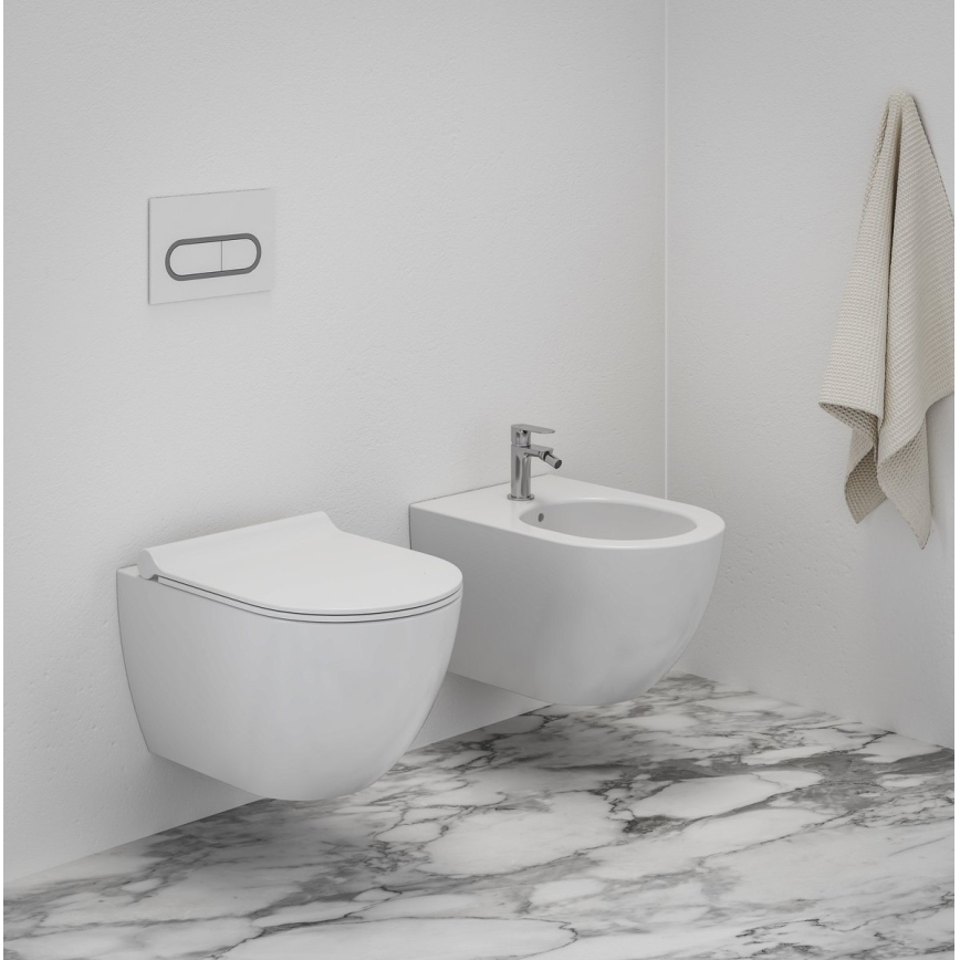 Ravak X01517 - UNI CHROME wandbidet, keramiek/wit