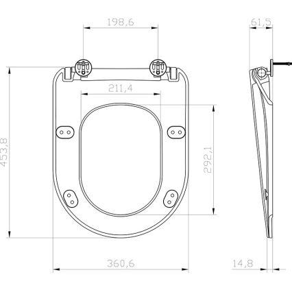 Ravak X01795 - Toiletzitting SoftClose CHROME zwart
