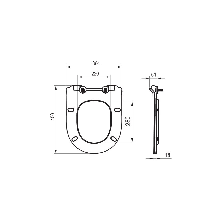 Ravak X01861 - Toiletbril SoftClose VITA SLIM wit