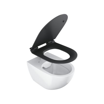 Ravak X01862 - SoftClose VITA SLIM toiletbril, zwart