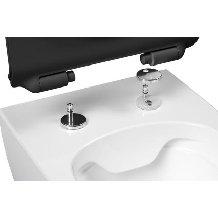Ravak X01862 - SoftClose VITA SLIM toiletbril, zwart