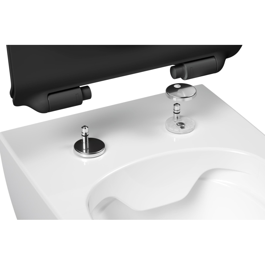 Ravak X01862 - SoftClose VITA SLIM toiletbril, zwart