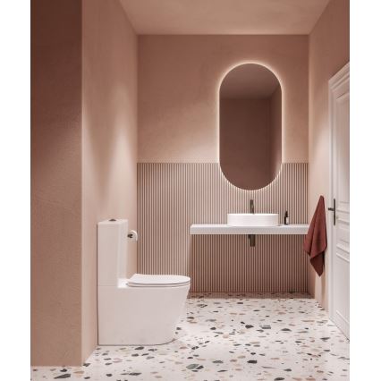 Ravak X01872 - WC-combinatie Rimless met SoftClose-toiletbril ELEGANT keramiek/wit