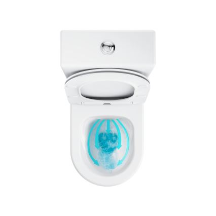 Ravak X01872 - WC-combinatie Rimless met SoftClose-toiletbril ELEGANT keramiek/wit