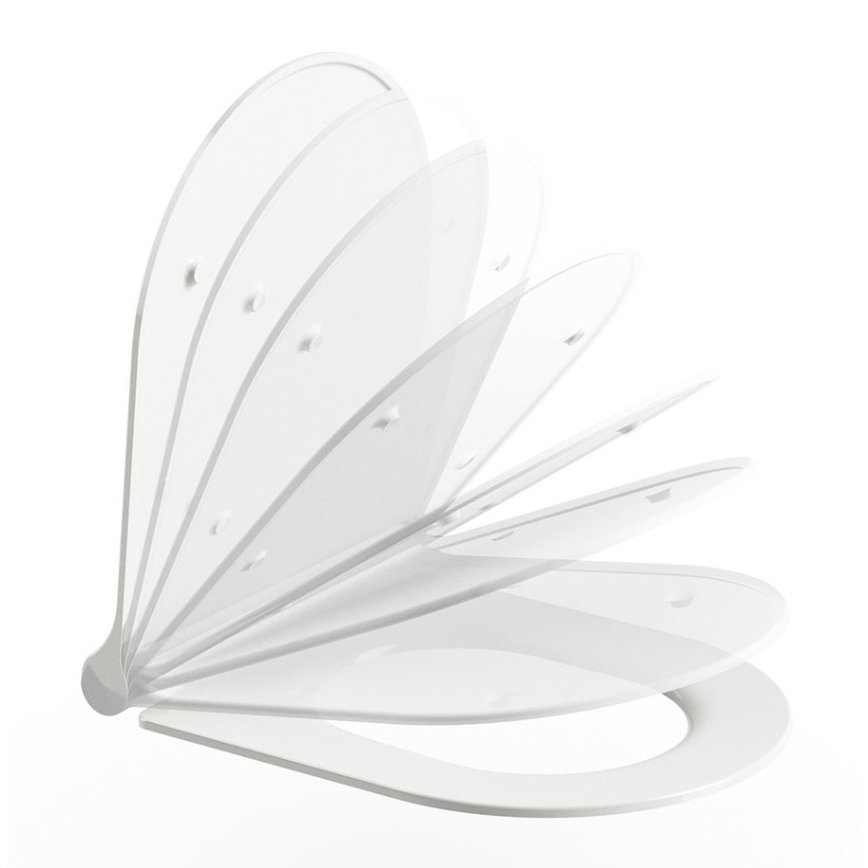 Ravak X01912 - Hangend toilet met bidetdouche CHROME keramiek/wit