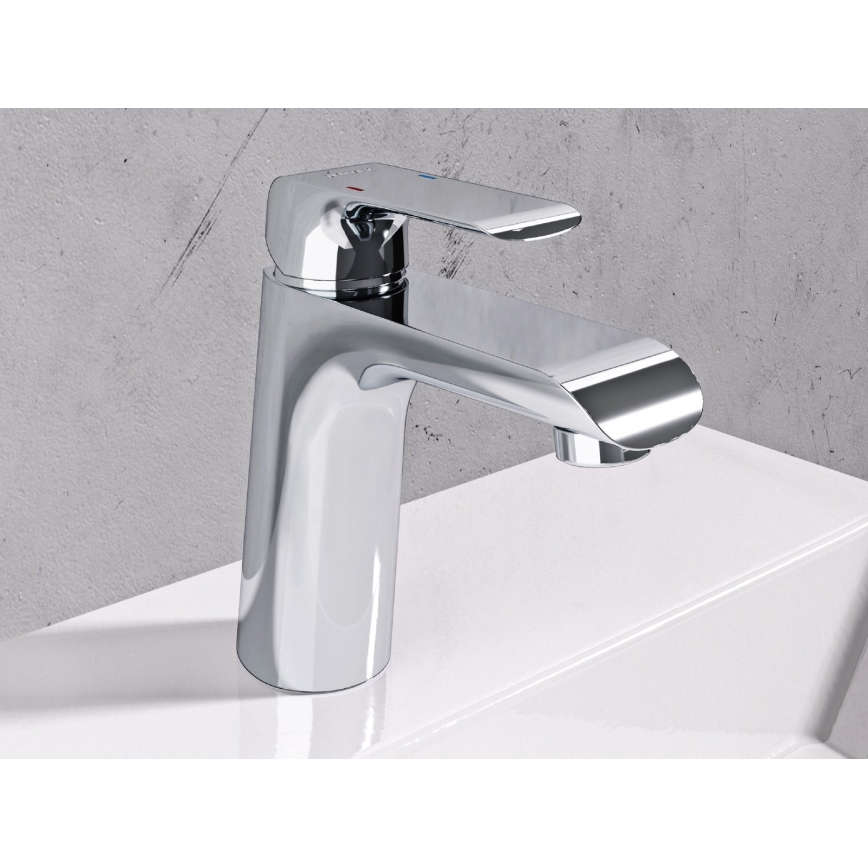 Ravak X070118 - Wastafelkraan FLAT 15,1 cm glanzend chroom