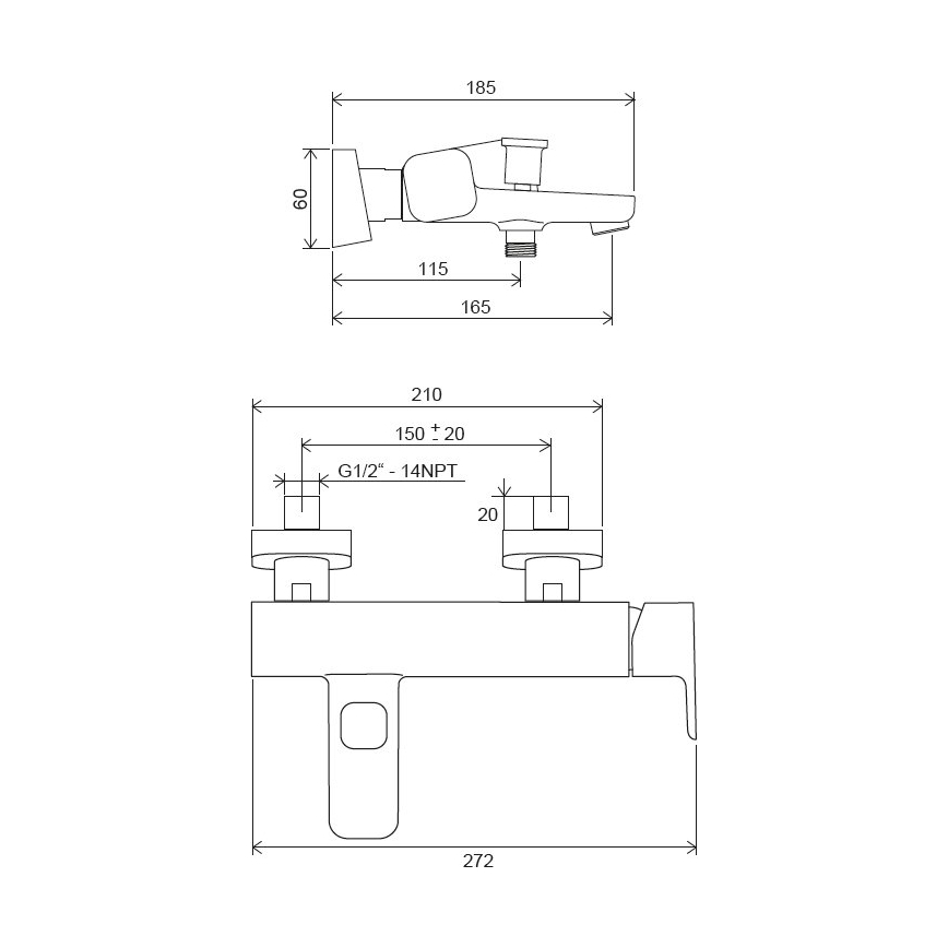 Ravak X070131 - Badmengkraan FREE, glanzend chroom