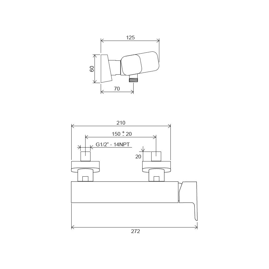 Ravak X070132 - Douchemengkraan FREE glanzend chroom