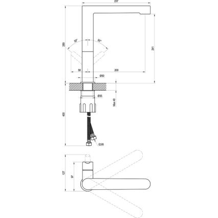 Ravak X070143 - Wastafelkraan PURI 26,9 cm glanzend chroom