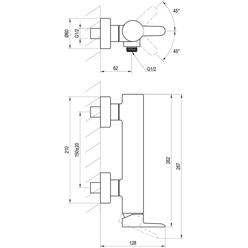 Ravak X070187 - Douchemengkraan PURI zwart