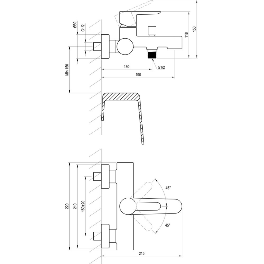 Ravak X070192 - PURI badmengkraan zwart