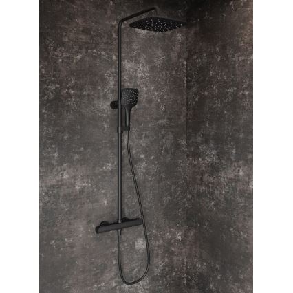 Ravak X070443 - Doucheset met thermostaatkraan FLAT, mat zwart