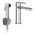 Ravak X070450 - Wastafelmengkraan met bidetdouche CHROME glanzend chroom