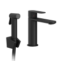 Ravak X070462 - Wastafelmengkraan met bidetdouche CHROME zwart
