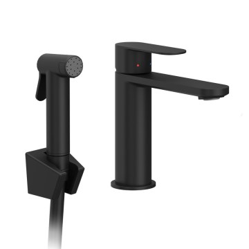 Ravak X070462 - Wastafelmengkraan met bidetdouche CHROME zwart