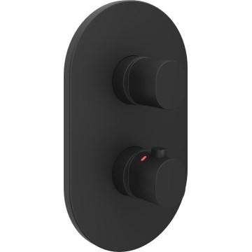 Ravak X070469 - Thermostatische douchekraan voor inbouwmontage CHROME zwart