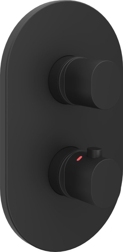 Ravak X070469 - Thermostatische douchekraan voor inbouwmontage CHROME zwart