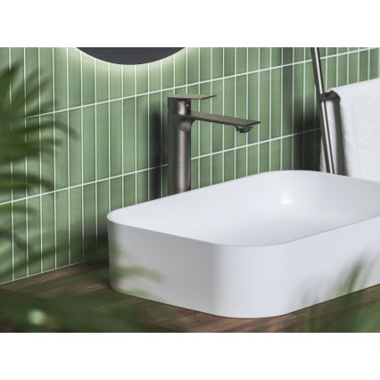 Ravak X070653 - Wastafelkraan PLAN 30 cm geborsteld grafiet