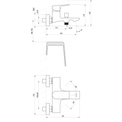 Ravak X070654 - Badmengkraan PLAN geborsteld grafiet
