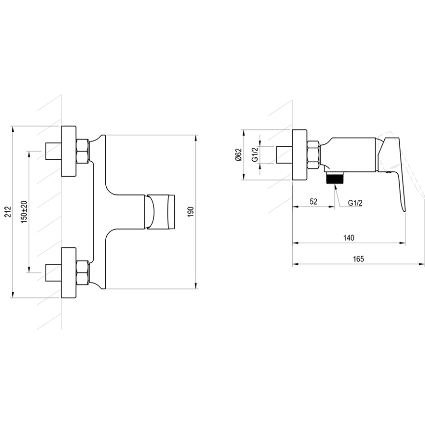 Ravak X070655 - Douchemengkraan PLAN geborsteld grafiet