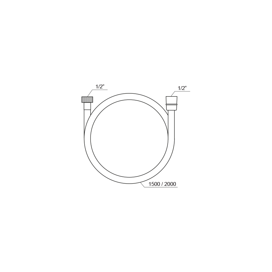 Ravak X07P337 - Kunststof doucheslang 200 cm, glanzend chroom
