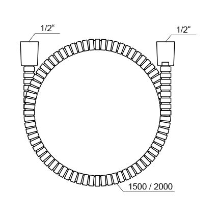 Ravak X07P341 - Doucheslang 200 cm glanzend chroom