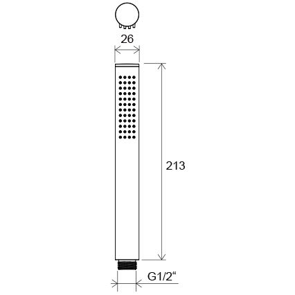 Ravak X07P573 - Handdouche AIR zwart