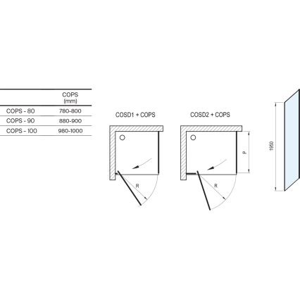 Ravak X9VVA0A00Z1 - Vaste douchewand COOL glanzend chroom