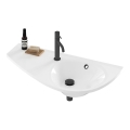 Ravak XJ1L1100000 - Hangende wastafel AVOCADO 85x45 cm gegoten marmer/wit