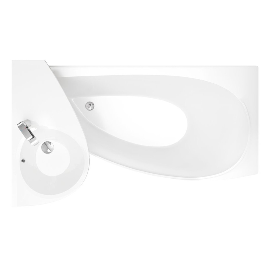 Ravak XJ1P1100000 - Wandhangend wastafel AVOCADO 85x45 cm gegoten marmer/wit