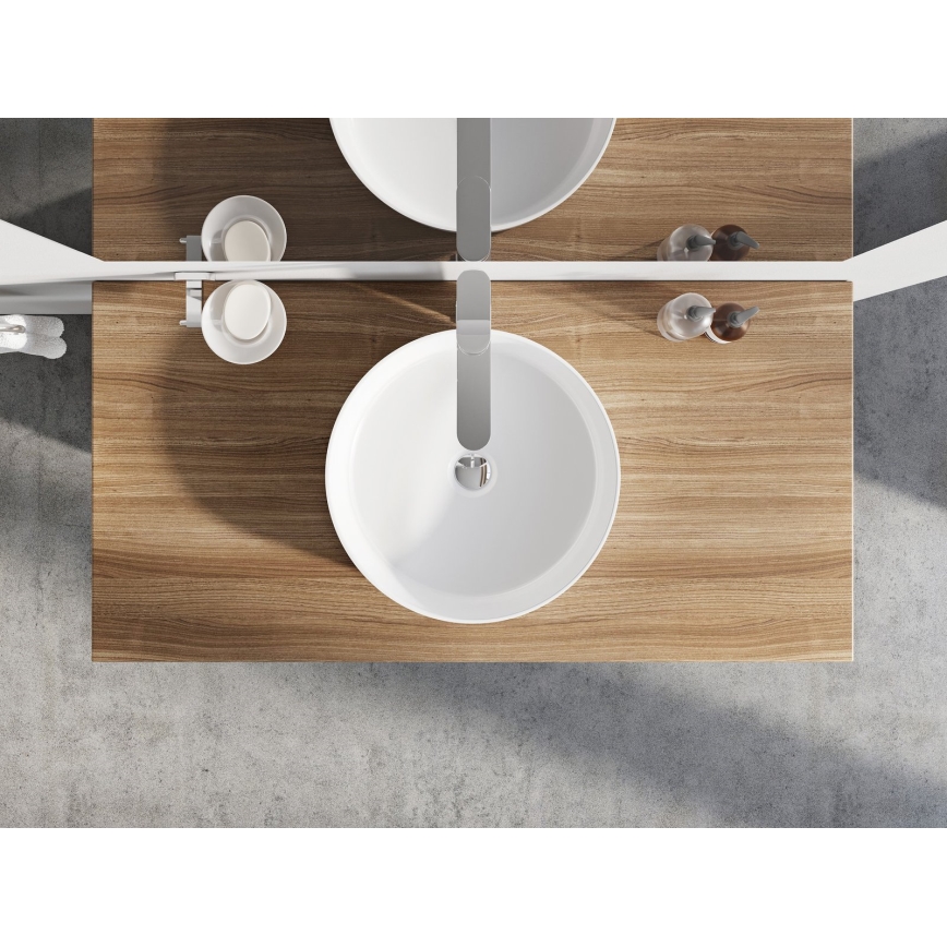 Ravak XJX01140002 - UNI SLIM opbouwwastafel Ø 40 cm keramiek/wit