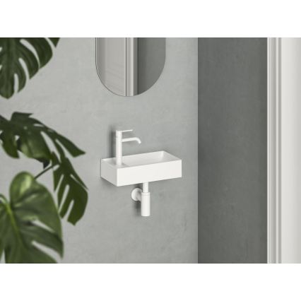 Ravak XJXL1240000 - Hangend wastafel VEDA 40,8 x 22,2 cm keramiek/wit