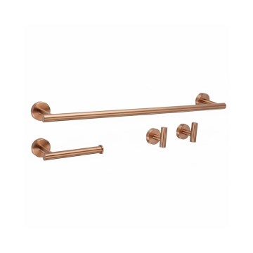 REA-05002 - Set badkameraccessoires ARI in geborsteld koper