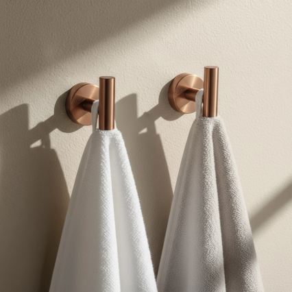 REA-05002 - Set badkameraccessoires ARI in geborsteld koper